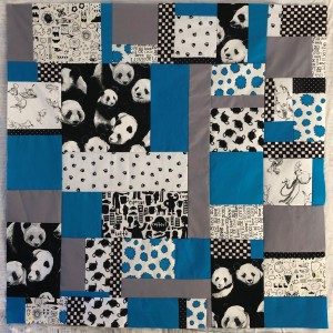 Stephani blue grey baby quilt