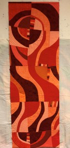 Orange quilted not bound