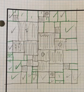 Squares on graph paper